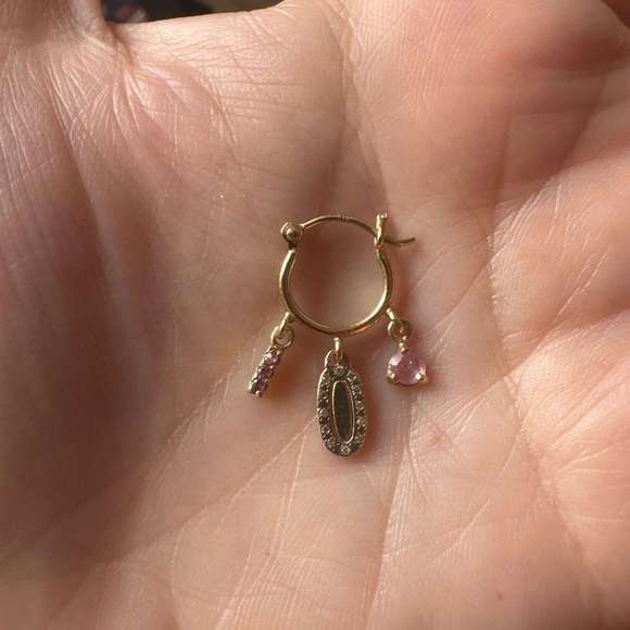 SCOSHA Diamond and Pink Sapphire Charm Earrings (pair) - 14kt gold - Picture 4 of 5